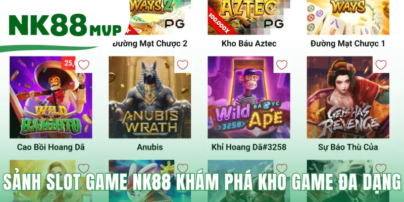 Slot Game NK88 | Cổng Vào Sảnh Game Chính Thức 2026 1 Sảnh game Slot Game NK88 quy tụ siêu phẩm từ các nhà cung cấp lớn